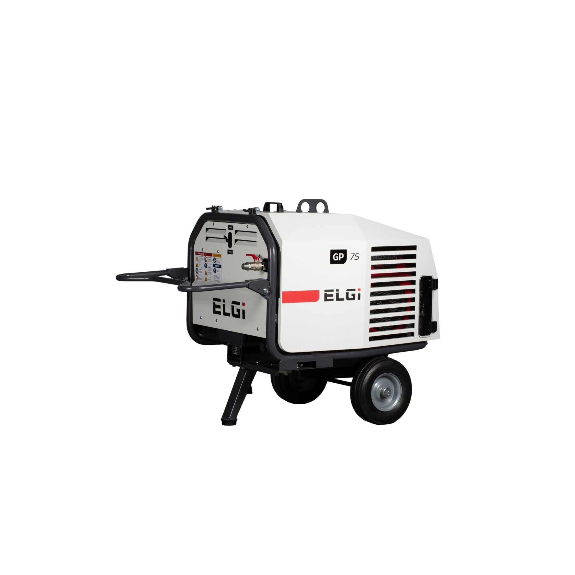 ELGi, Portable Air Compressor, 22.5 HP, Model# GP75-W